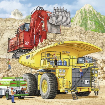 Ravensburger-08012 3 Puzzles - Grossses Machiness