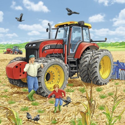 Ravensburger-08012 3 Puzzles - Grossses Machiness