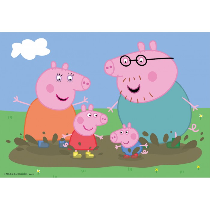 Ravensburger-09082 2 Puzzles - Peppa Pig