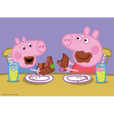 Ravensburger-09082 2 Puzzles - Peppa Pig