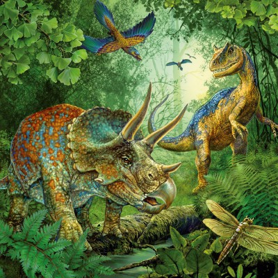 Ravensburger-09317 3 Puzzles - Fascination des Dinosaures