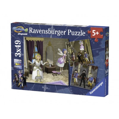 Ravensburger-09408 3 Puzzles - Playmobil