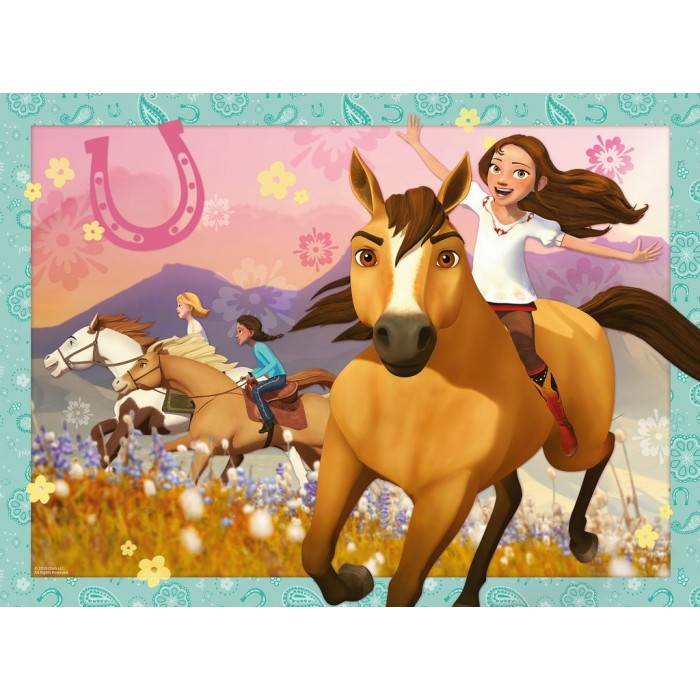 Puzzle  Ravensburger-10055 Pièces XXL - Dreamworks - Spirit Riding Free