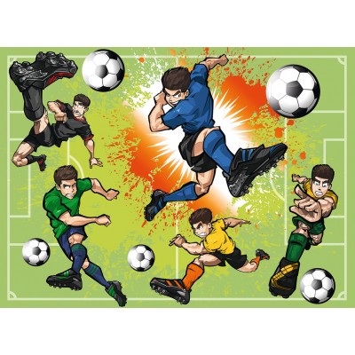 Puzzle Ravensburger-10693 Pièces XXL - Dans la Fièvre du Football