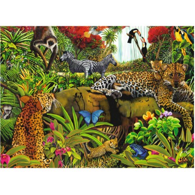 Puzzle Ravensburger-10781 Pièces XXL - Animaux de la jungle