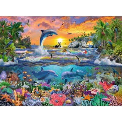 Puzzle Ravensburger-10950 Pièces XXL - Paradis Tropical