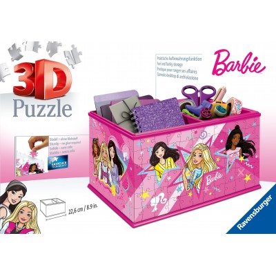 Ravensburger-11584 Puzzle 3D - Boite de Rangement - Barbie