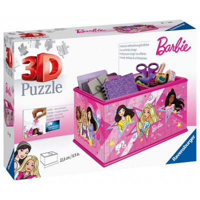 Ravensburger-11584 Puzzle 3D - Boite de Rangement - Barbie