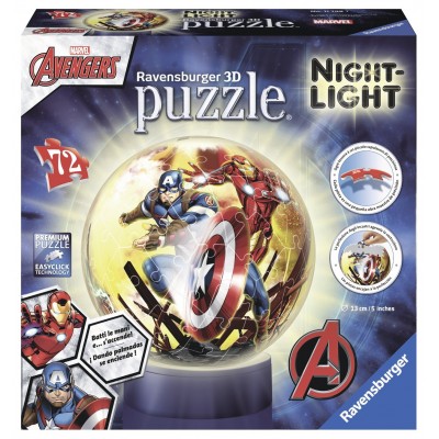 Ravensburger-11798 Puzzle 3D avec LED - Avengers