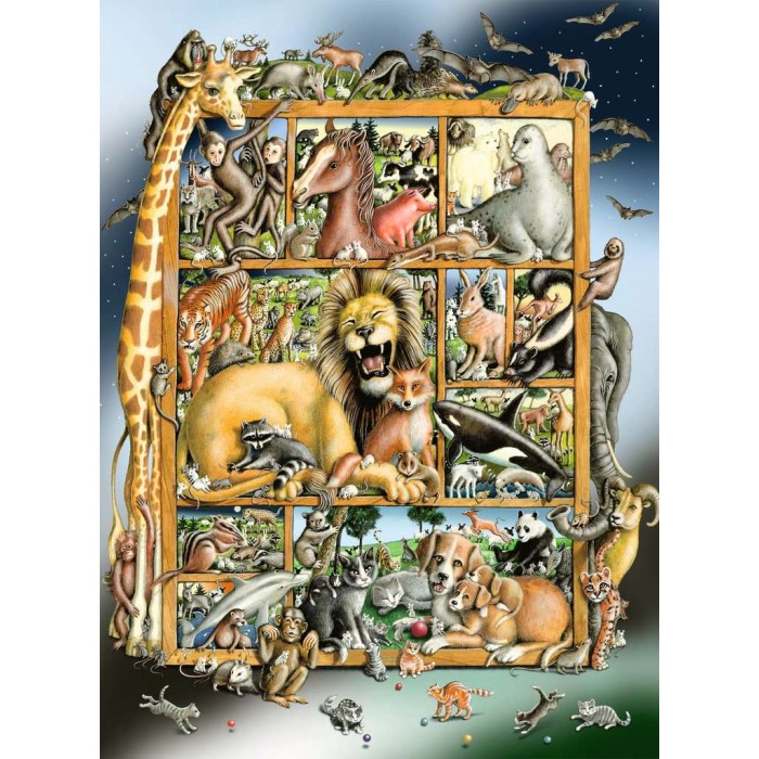 Puzzle  Ravensburger-12000862 Pièces XXL - Animaux sur l'Étagère