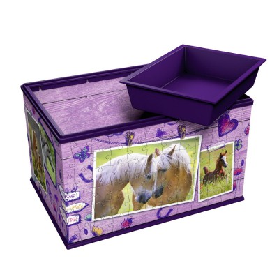 Ravensburger-12072 Puzzle 3D - Girly Girls Edition - Coffret : Chevaux