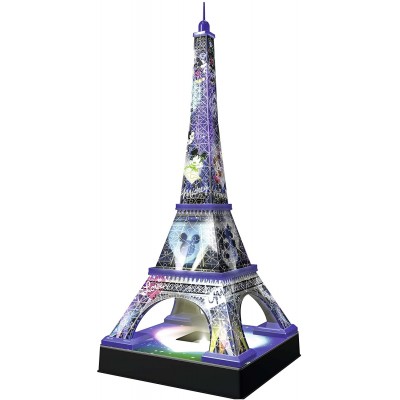 Ravensburger-12520 Puzzle 3D avec LED - Tour Eiffel Disney