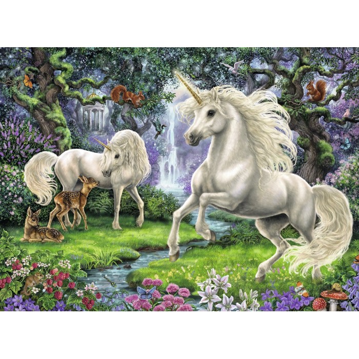 Puzzle  Ravensburger-12838 Pièces XXL - Licornes