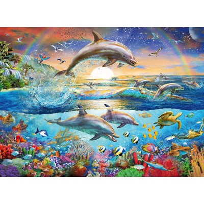 Puzzle Ravensburger-12895 Pièces XXL - Dolphin Paradise