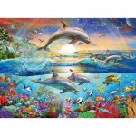 Puzzle  Ravensburger-12895 Pièces XXL - Dolphin Paradise