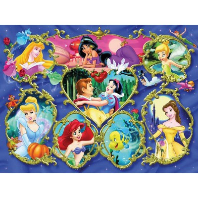 Puzzle Ravensburger-13108 Princesses Disney : Galerie des Princesses