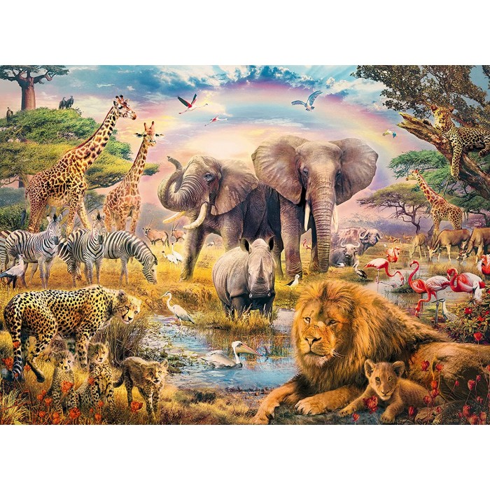 Puzzle  Ravensburger-13284 Pièces XXL - Savane Africaine