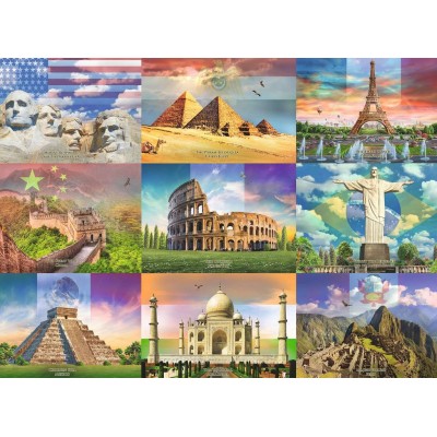 Puzzle Ravensburger-13290 Pièces XXL - Monuments du Monde