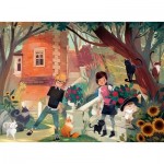Puzzle  Ravensburger-13330 Pièces XXL - The Cat Whisperers Nova and Henry