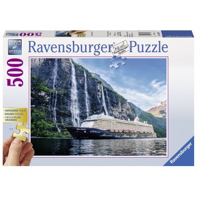 Puzzle Ravensburger-13647 Pièces XXL - Mein Schiff 4 im Fjord