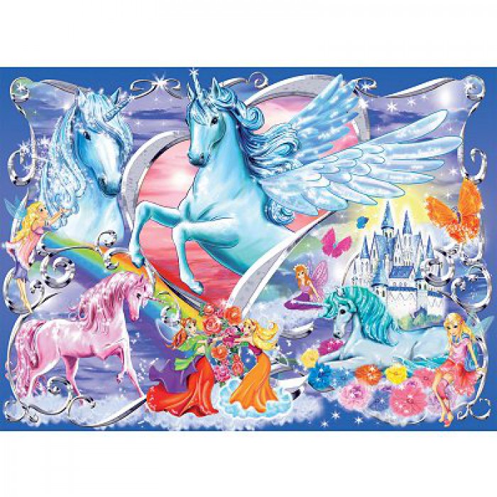 Ravensburger-13928 Puzzle 100 pièces XXL - Au pays des fées