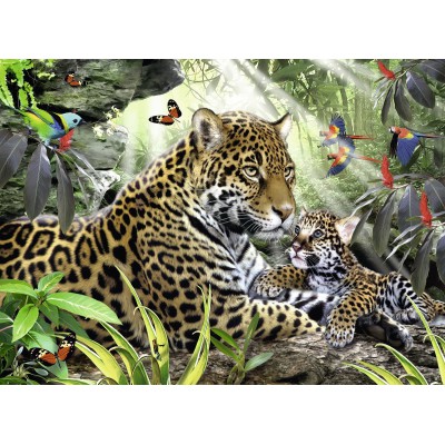 Puzzle Ravensburger-14486 Jaguars
