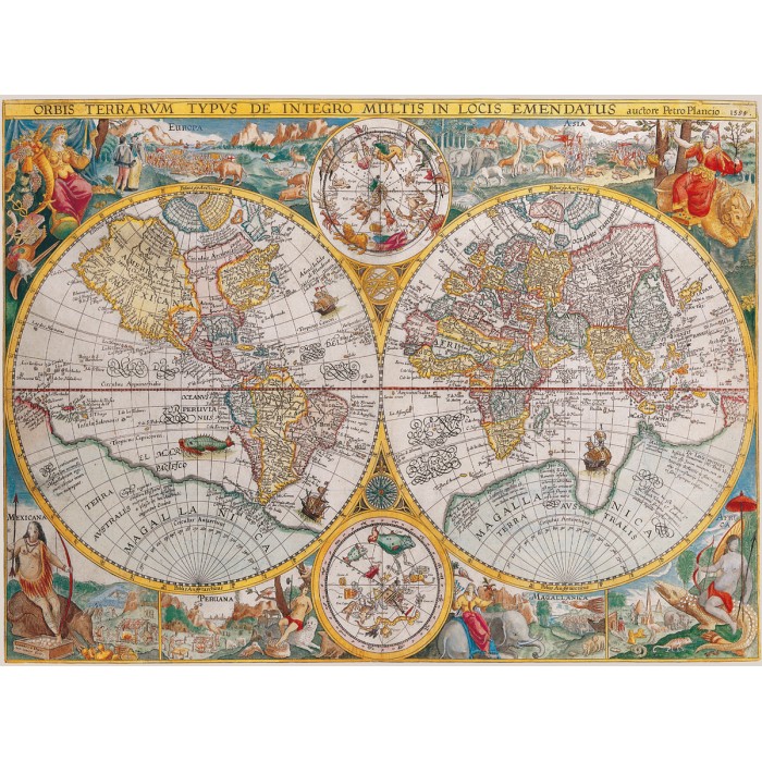 Mappemonde en 1594