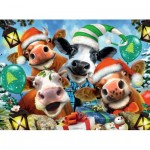 Puzzle  Ravensburger-16532 Selfies - We Wish Moo a Merry Christmas