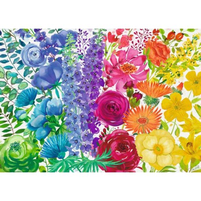 Puzzle Ravensburger-17129 Pièces XXL - Rainbow Flowers
