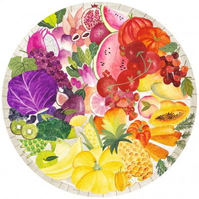 Puzzle Ravensburger-17169 Circle of Colors - Fruits et Légumes