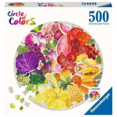 Puzzle Ravensburger-17169 Circle of Colors - Fruits et Légumes