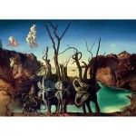 Puzzle  Ravensburger-17180 Art Collection - Dali - Cygnes se reflétant en éléphants