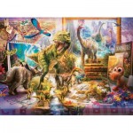 Puzzle   Pièces XXL - Dinosaures dans la Chambre