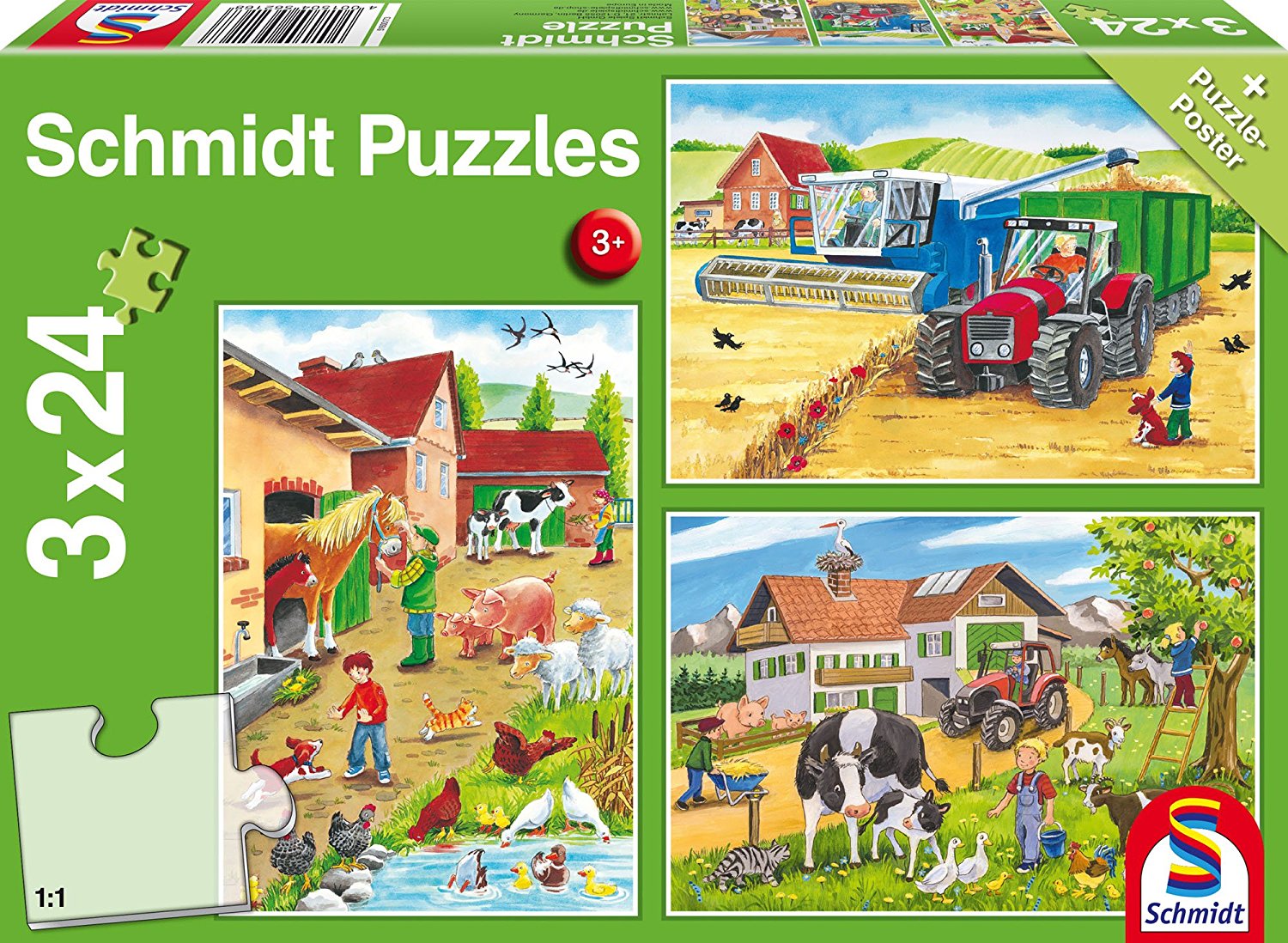 Puzzle - La vache a la ferme - Djeco - 3 ans - 24 pcs