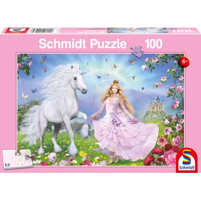 Puzzle Schmidt-Spiele-55565 La princesse des licornes
