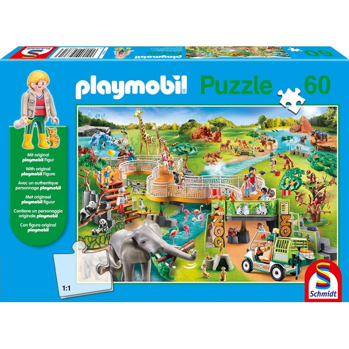 Puzzle  Schmidt-Spiele-56381 Playmobil Zoo