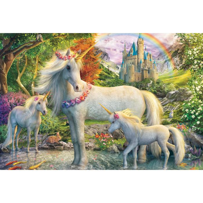 Puzzle  Schmidt-Spiele-56540 La Licorne et ses Poulains