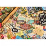 Puzzle  Schmidt-Spiele-57581 Sur la table : Souvenirs de voyage
