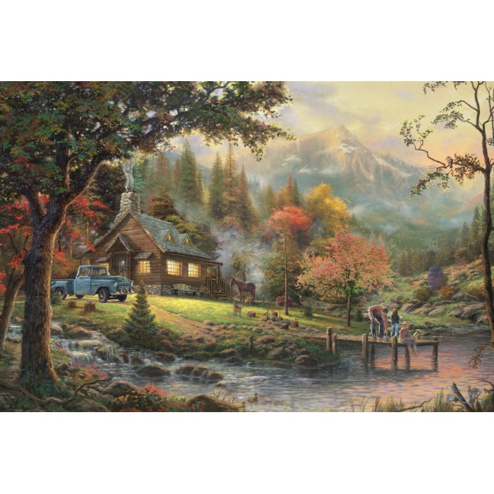 Thomas Kinkade : Idylle au bord de la rivière