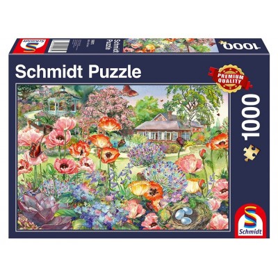 Puzzle Schmidt-Spiele-58975 Jardin fleuri