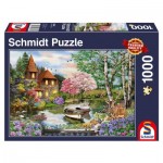 Puzzle  Schmidt-Spiele-58985 Maison au bord du lac