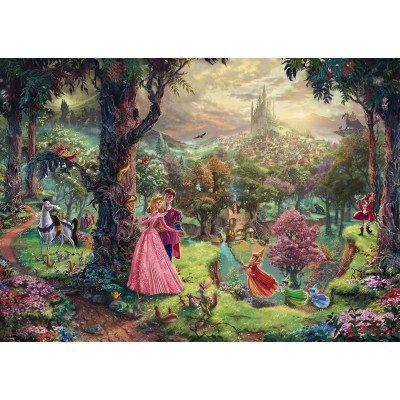 Puzzle Schmidt-Spiele-59474 Thomas Kinkade - Disney, La Belle au Bois Dormant