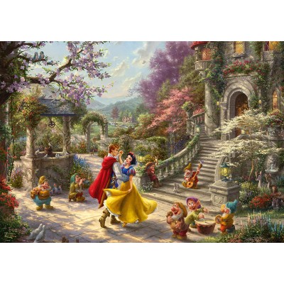 Puzzle Schmidt-Spiele-59625 Thomas Kinkade, Disney, Blanche-Neige - Danse avec le Prince