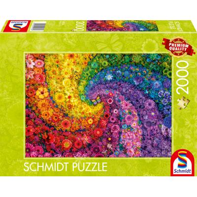 Puzzle Schmidt-Spiele-59744 Tourbillon de Fleurs Multicolores