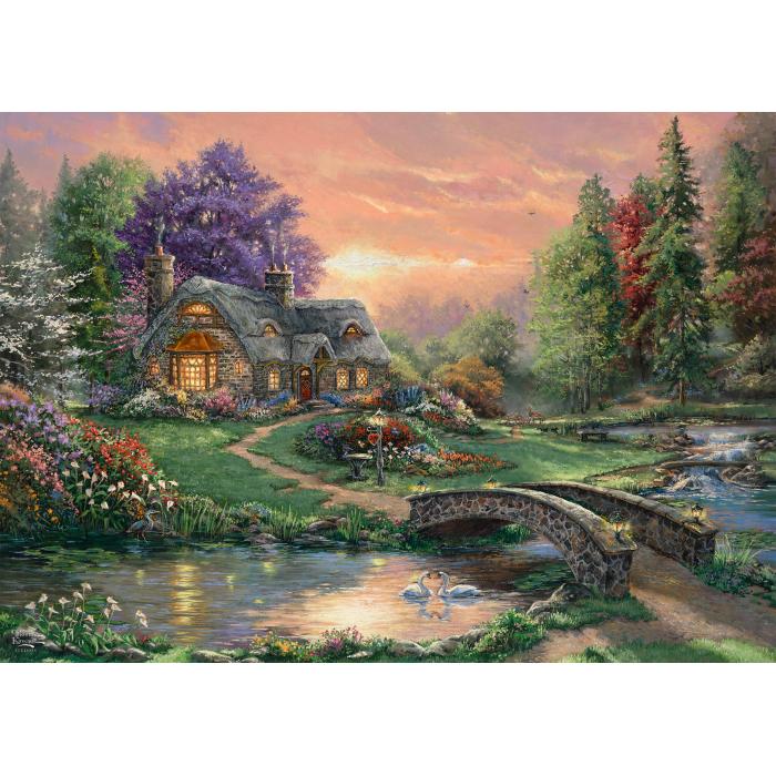 Puzzle  Schmidt-Spiele-59937 Thomas Kinkade - Retraite Chérie