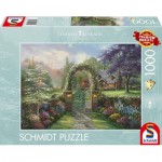 Puzzle  Schmidt-Spiele-59940 Thomas Kinkade - Cottage Colibri
