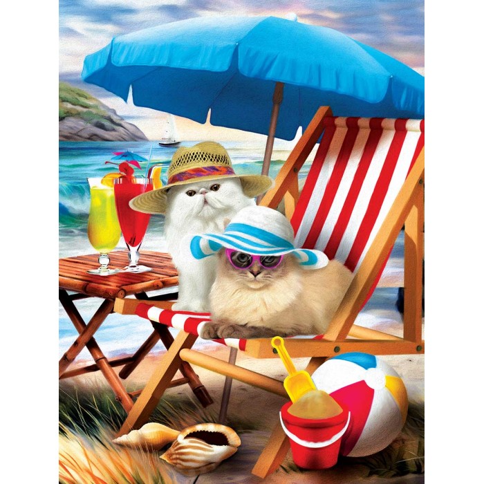 Puzzle  Sunsout-28865 Pièces XXL - Beach Cats