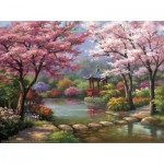 Puzzle  Sunsout-41167 Sung Kim - Spring Pagoda