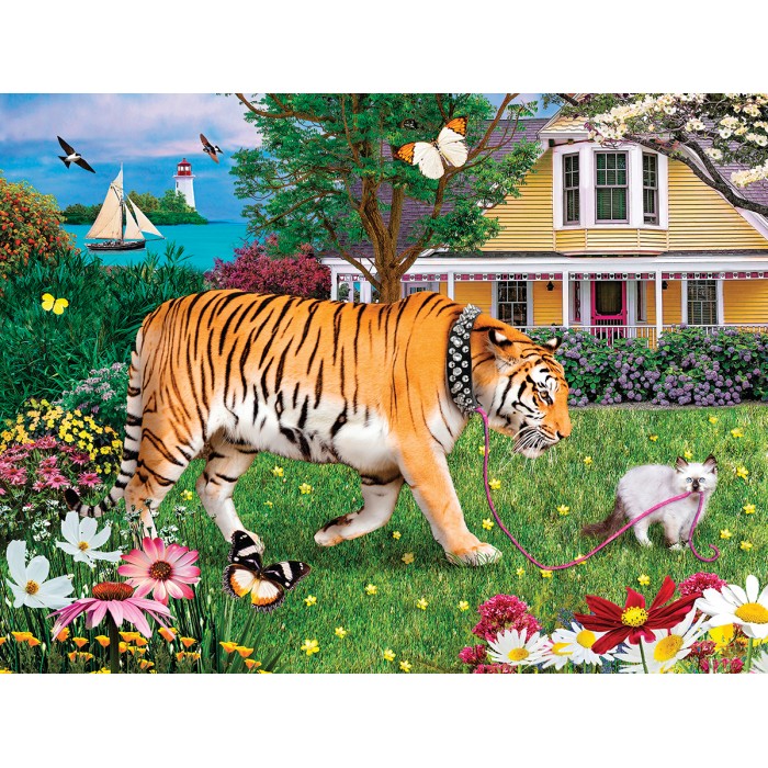 Puzzle  Sunsout-72030 La Promenade du Tigre