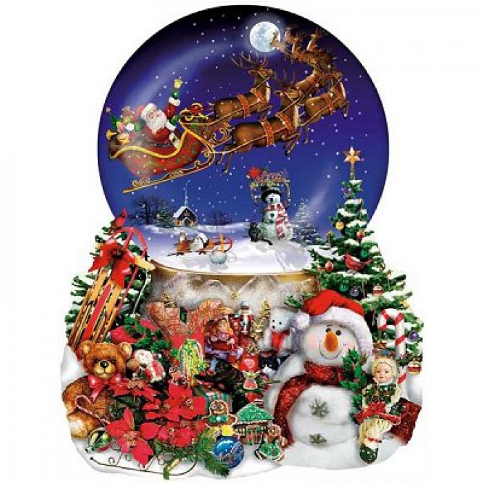 Puzzle  Sunsout-95302 Lori Schory - Santa's Snowy Ride